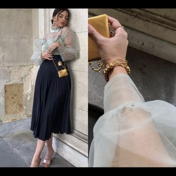 Zara Organza Knit top - Picture 13 of 13